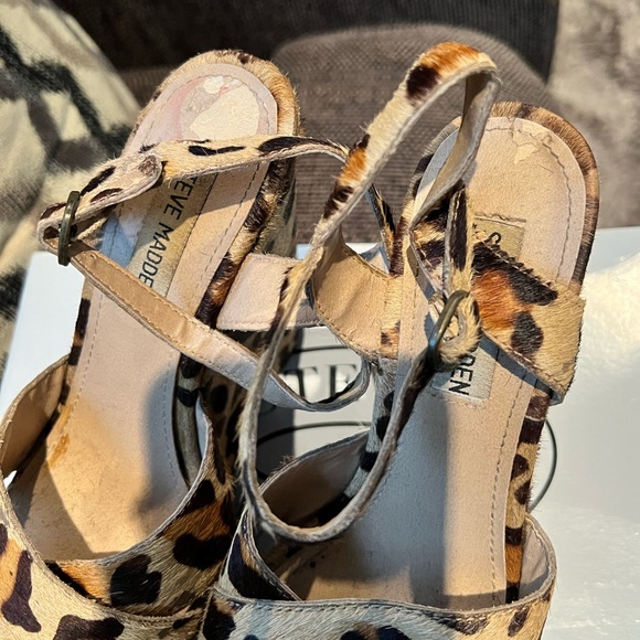 Steve Madden pony hair leopard-print wedges - Picture 7 of 8